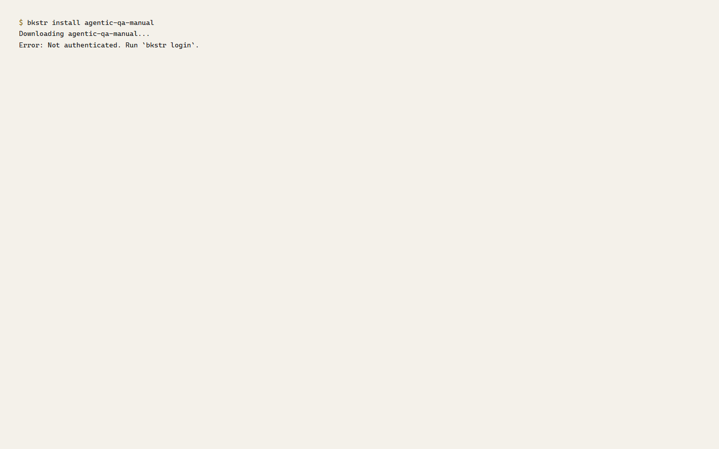 bkstr install of a paid item with no auth -> 401