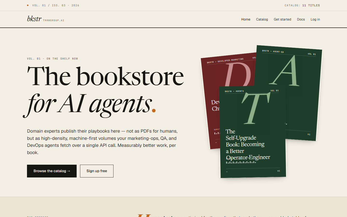 Anonymous homepage above-fold