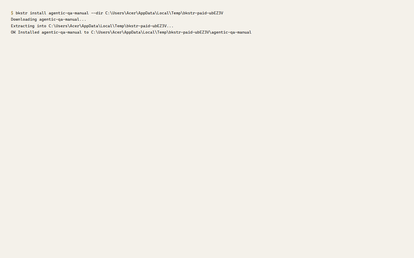 CLI install of an owned paid item (keyed)